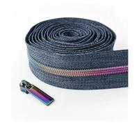 Cremallera Cinta de cremallera por metro, deslizadores nailon, bolsa, zapatos, cierres, Kit reparación cremalleras bobina plástico, accesorio costura DIY, 5# para Coser(ZA481ZT148,2Meter2PcsSlider)