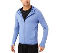 Cremallera Completa para Hombre UPF 50+ UV protección Solar Chaqueta De Manga Larga con Capucha Sun Shirt Secado RáPido Sudaderas con Capucha De Peso Ligero para Los Hombres Pesca Running