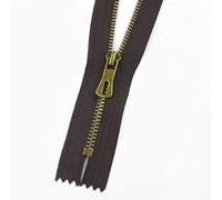 Cremallera con Cierre de Bolsillo, 2/5/10 Uds., 15/20/25/30cm, 3#, Bolsa Cremalleras Metal, Cremallera, Kits reparación inseparables for Costura Ropa(Coffee,20CM_NO3-2PCS)