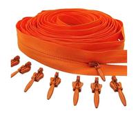 Cremallera Cremallera Invisible De Nailon 10 Metros Largo, 20 Deslizadores Con Bloqueo Automático, N.° 3, For Ropa Y Bolsos para Coser(Orange)