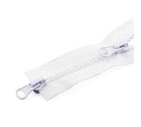 Cremallera, Cremalleras para coser, 3 piezas de cremallera de doble cabeza abierta for chaqueta, cremallera doble for ropa, accesorios hechos a mano DIY(White,90CM-5#)