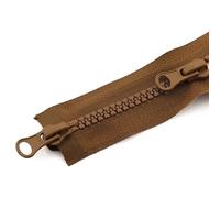 Cremallera, Cremalleras para coser, Chaqueta con cremallera de 3 piezas, cremallera doble, accesorios for ropa, saco de dormir, cremallera de doble apertura en dos direcciones.(Brown,90CM-5#)