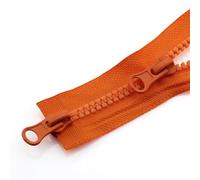 Cremallera, Cremalleras para coser, Chaqueta con cremallera de 3 piezas, cremallera doble, accesorios for ropa, saco de dormir, cremallera de doble apertura en dos direcciones.(Orange,90CM-5#)