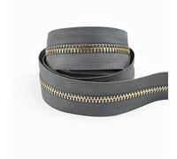 Cremallera De Doble Sentido 2 cremalleras de 1-5 yardas 5# for coser bolsa con cierre rollo de bobina ropa abrigo cierre de cremallera Kit de reparación accesorios DIY(GreyGold,3yard)