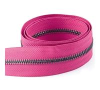 Cremallera De Doble Sentido 2 cremalleras de 1-5 yardas 5# for coser bolsa con cierre rollo de bobina ropa abrigo cierre de cremallera Kit de reparación accesorios DIY(RoseRedGunBlack,3yards)