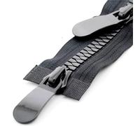 Cremallera de doble sentido 2 cremalleras de resina apertura simple y doble for ropa, chaquetas, abrigos Cremalleras largas para ropa DIY(Black Double Zipper,90cm,NO.15)