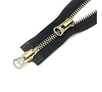 Cremallera De Dos VíAs 2 Cremalleras Metálicas De Doble Cursor Bidireccionales, Número 8, Con Extremo Abierto, Repuesto For Reparación Chaquetas Y Abrigos(Black,100cm)