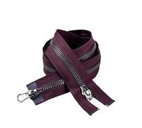 Cremallera De Dos VíAs Deslizadores dobles, cremallera bidireccional de extremo abierto for bolsa, chaqueta, ropa, accesorios reparación costura decorativa DIY para Coser(PurlpeRed,120cm-2Pcs)