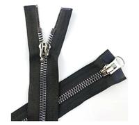 Cremallera De Dos VíAs Deslizadores dobles, cremallera bidireccional de extremo abierto for bolsa, chaqueta, ropa, accesorios reparación costura decorativa DIY para Coser(LightBrown,120cm-2Pcs)