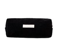 Cremallera de Gran Capacidad, Estuche de Aseo para niña, para Mujer, Viaje, bebé, niño, pequeño Estuche de lápices, Maquillaje, Estuche de Gran Capacidad, de bolígrafo con Cremallera, Negro