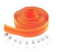 Cremallera de nailon con tirador plateado de 5 metros, n.° 3, ideal para ropa, costura de bolsillos y manualidades.,500 centímetros