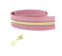 Cremallera de nailon n.° 5, adecuada para coser vestidos, pantalones, camisas y accesorios de costura.,Color 4,5 metros, 5 piezas, deslizadores