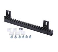 Cremallera de nylon para puertas correderas de garaje, guias correderas para puertas automaticas motores puertas exterior, jardín. Alma de Acero 3 metros x 30 mm de espesor. Modulo 4 MOTIC - 3 METROS