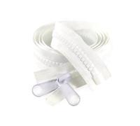 Cremallera de resina 10#, cremalleras grandes de 100cm - 500cm, cremalleras deslizantes de doble cara de extremo abierto para accesorios de costura de tienda, Blanco, 500cm