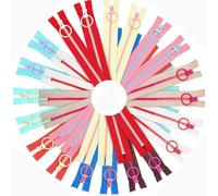 Cremallera de Resina,20 PCS Cremalleras de Costura con Anillo de Levantamiento 20# Cremalleras de Colores para Sastrería Manualidades Bolsa Prenda 10 Colores