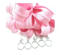 Cremallera de resina n.° 5 con tiradores para ropa, mochilas, costura, sellado y reparación.,5# - Rosa,2 metros - 4 deslizadores