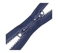 Cremallera de resina n.° 8, doble cursor, apertura bidireccional, para reparación de costura de chaquetas y abrigos.,Azul real,80 cm