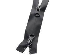 Cremallera Doble 2 cremalleras dobles impermeables de nailon de 60-100 cm, número 5, con extremo abierto y dos deslizadores, for costura de chaquetas y ropa (DIY).(60cm)