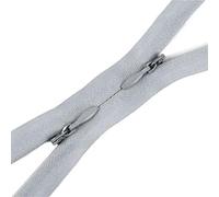 Cremallera Doble 5/10 Cremalleras Invisibles De Nailon De 60/120 Cm, Número 3, Con Doble Cursor. Kit De Reparación De Cremalleras(Grey,120cm-10Pcs)