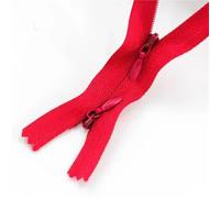 Cremallera Doble 5/10 Cremalleras Invisibles De Nailon De 60/120 Cm, Número 3, Con Doble Cursor. Kit De Reparación De Cremalleras(Red,60cm-5Pcs)