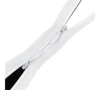 Cremallera Doble 5/10 Cremalleras Invisibles De Nailon De 60/120 Cm, Número 3, Con Doble Cursor. Kit De Reparación De Cremalleras(White,60cm-5Pcs)