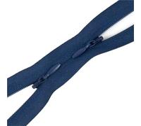 Cremallera Doble 5/10 Cremalleras Invisibles De Nailon De 60/120 Cm, Número 3, Con Doble Cursor. Kit De Reparación De Cremalleras(Deep Blue,60cm-10Pcs)
