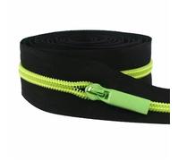 Cremallera Doble Apertura Cinta de cremalleras nailon, 1-5M, 5#, con tirador cremallera, bolsa costura, ropa, cabeza, zapatos, chaqueta, accesorios sastre DIY(ZT866ZT148-Green,4MZips4PcsSliders)