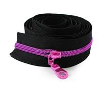 Cremallera Doble Apertura Cinta de cremalleras nailon, 1-5M, 5#, con tirador cremallera, bolsa costura, ropa, cabeza, zapatos, chaqueta, accesorios sastre DIY(KY377ZT179-Pink,4MZips4PcsSliders)