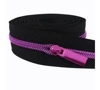 Cremallera Doble Apertura Cinta de cremalleras nailon, 1-5M, 5#, con tirador cremallera, bolsa costura, ropa, cabeza, zapatos, chaqueta, accesorios sastre DIY(KY377ZT148-Pink,4MZips4PcsSliders)