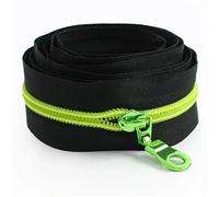 Cremallera Doble Apertura Cinta de cremalleras nailon, 1-5M, 5#, con tirador cremallera, bolsa costura, ropa, cabeza, zapatos, chaqueta, accesorios sastre DIY(ZT866ZT179-Green,4MZips4PcsSliders)