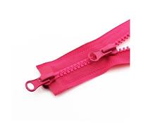 Cremallera doble de 80/90/100/120/150cm, cierre automático extremo abierto, cremallera abierta bidireccional for coser chaqueta DIY, 5 uds(Rose Red,90cm)