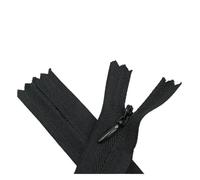 Cremallera Invisible 20 cremalleras invisibles de nailon for costura, manualidades, accesorios tela, 15 a 60 cm(Black,55CM)
