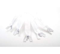 Cremallera invisible ajustable Trimz, color blanco, 25 cm