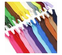Cremallera Invisible Cremalleras de nailon en espiral 18 a 60 cm for costura a medida, vestidos, almohadas, faldas, pantalones, ropa, manualidades, cremalleras invisibles(Mix,50cm)