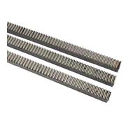 Cremallera lineal de acero y piñón, Estante de acero for espuelas, 3 piezas, 1 Mod, 12x12x1000mm + piñón 16T, grabado varios tamaños(5mm)