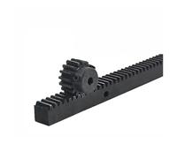 Cremallera lineal recta de acero, Piñón de engranaje recto 1.5 Mod 12T-35T Diámetro 5/6/8 mm Paso 15-40 mm 45 Acero al carbono Alto temple(12 Teeth(Bore 8mm))