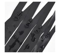 Cremallera MetáLica 2-10M Meetee 3#5#8#10# cremalleras negras impermeables cierre de cremallera nailon Invisible for chaqueta bolsa accesorios costura reparación(3.0MZips3PcsZipSliders,No10)
