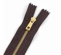 Cremallera Metálica 2/5 Uds 3# cremallera de Metal 15/20/25/30cm cierre decoración bolsillo ropa for Se(Coffee,20cm,No3-5Pcs)