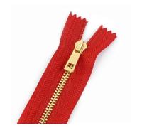 Cremallera Metálica 2/5 Uds 3# cremallera de Metal 15/20/25/30cm cierre decoración bolsillo ropa for Se(Red,30cm,No3-2Pcs)