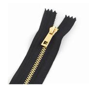 Cremallera Metálica 2/5 Uds 3# cremallera de Metal 15/20/25/30cm cierre decoración bolsillo ropa for Se(Black,20cm,No3-5Pcs)