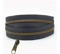 Cremallera MetáLica Cinta de cremalleras nailon bronce, 1-5 metros, 5#, con cabezal deslizante cremallera, bobina plástico, decoración ropa(Color7,3MeterZip 3PcSliders)