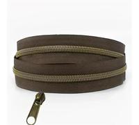 Cremallera MetáLica Cinta de cremalleras nailon bronce, 1-5 metros, 5#, con cabezal deslizante cremallera, bobina plástico, decoración ropa(Color6,2MeterZip 2PcSliders)
