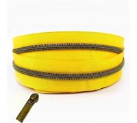 Cremallera MetáLica Cinta de cremalleras nailon bronce, 1-5 metros, 5#, con cabezal deslizante cremallera, bobina plástico, decoración ropa(Color11,4MeterZip 4PcSliders)