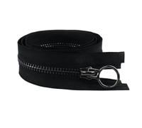 Cremallera MetáLica Cremallera de Metal negra 5#, 15-40cm, extremo cerrado, 50-150cm, cremalleras bloqueo automático, ropa, zapatos(ZA440-Black,Close End-40cm-1Pc)