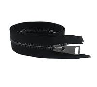 Cremallera MetáLica Cremallera de Metal negra 5#, 15-40cm, extremo cerrado, 50-150cm, cremalleras bloqueo automático, ropa, zapatos(A3-6-Black,Open End-80cm-1Pc)