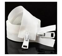 Cremallera MetáLica Cremalleras de nailon impermeables, 3 uds., 5#, extremo abierto, 20-150cm, con doble deslizador for chaqueta, tienda, cierre ropa, accesorios costura DIY(White,60cm)