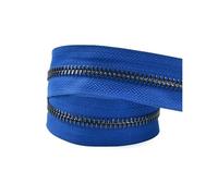 Cremallera metálica de 3 metros, 5#, para coser ropa, chaqueta, Kit de reparación de cremalleras,Azul Real Negro,300cm