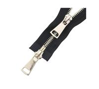 Cremallera metálica dorada clara de 70/90 cm, n.° 5, multicolor, con extremo abierto, doble deslizador, bidireccional, reemplazable, for reparación de chaquetas y abrigos, accesorios de costura DIY, 1