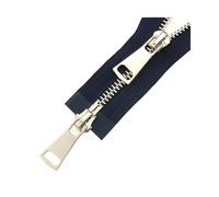 Cremallera metálica dorada clara de 70/90 cm, n.° 5, multicolor, con extremo abierto, doble deslizador, bidireccional, reemplazable, for reparación de chaquetas y abrigos, accesorios de costura DIY, 1