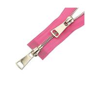 Cremallera metálica dorada clara de 70/90 cm, n.° 5, multicolor, con extremo abierto, doble deslizador, bidireccional, reemplazable, for reparación de chaquetas y abrigos, accesorios de costura DIY, 1